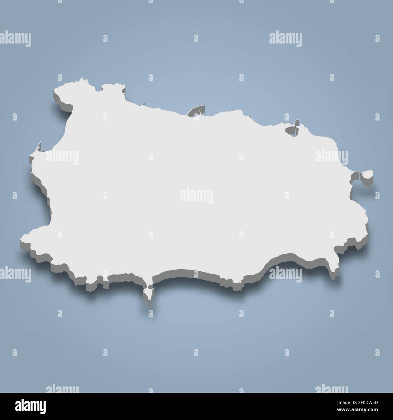 La carte isométrique 3d d'Ischia est une île en Italie, illustration vectorielle isolée Illustration de Vecteur