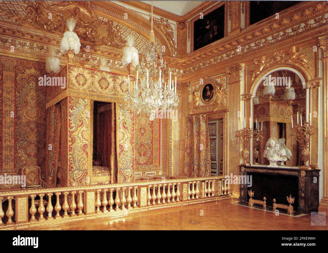 château de Versailles, chambre du Roi Photo Stock - Alamy