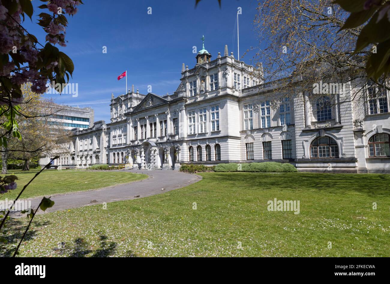 Cardiff University main Building, Cathays Park, Cardiff, pays de Galles, Royaume-Uni Banque D'Images