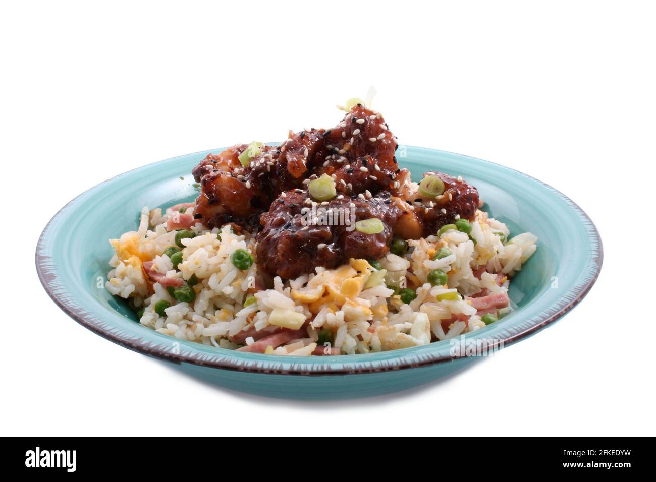 poulet koreanse isolé sur fond blanc Banque D'Images