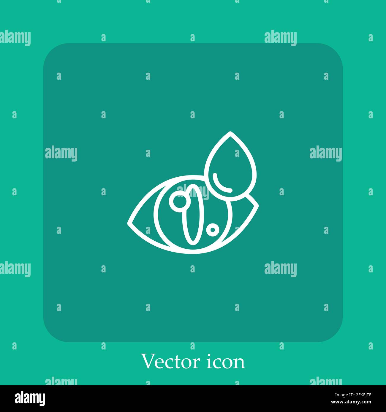 Icône de vecteur oculaire icône linéaire.ligne avec contour modifiable Illustration de Vecteur