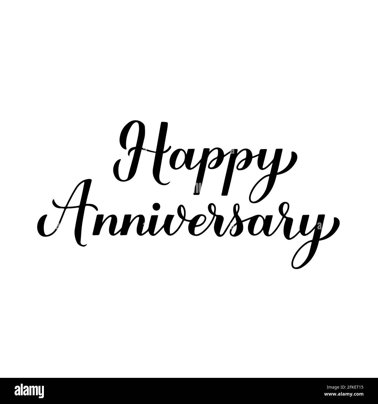 Lettres De Calligraphie De Joyeux Anniversaire Isolees Sur Blanc Affiche Anniversaire De Mariage Ou Anniversaire De Mariage Modele Vectoriel Pour Carte De Vœux Image Vectorielle Stock Alamy