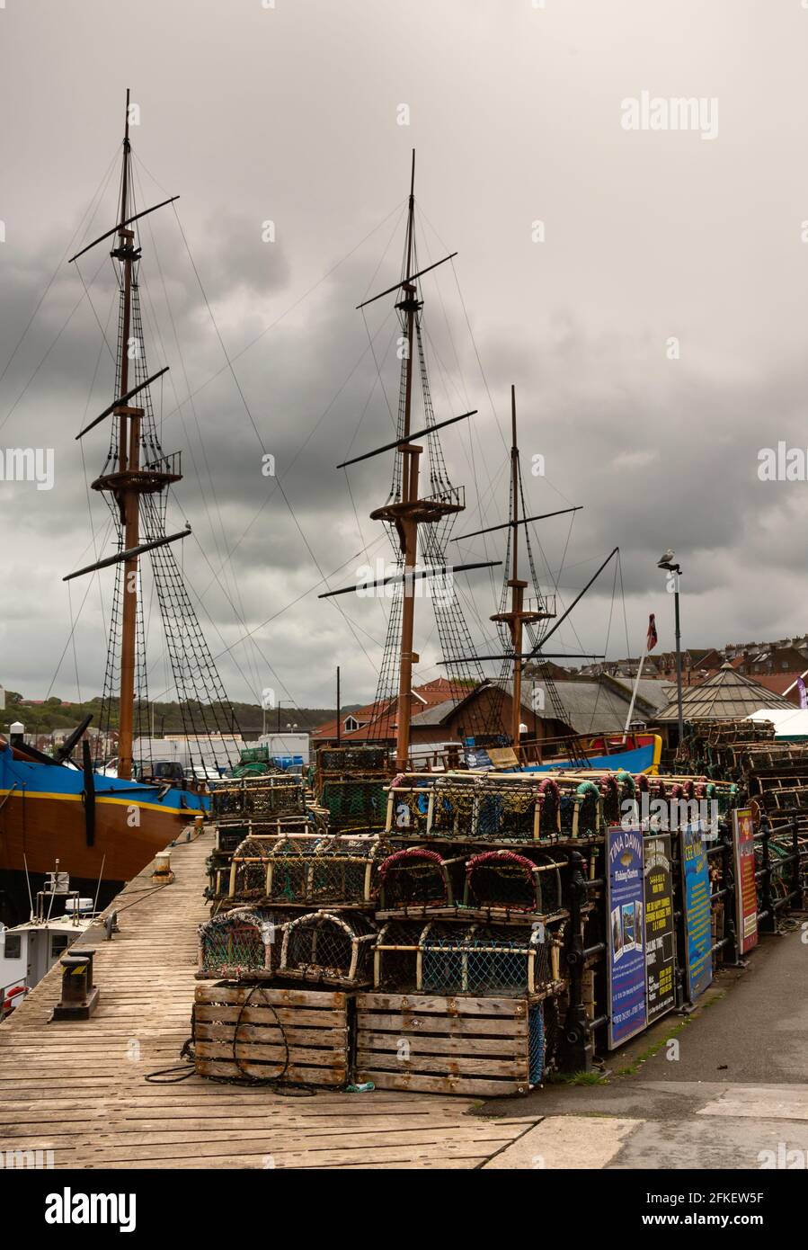 Whitby, une ville balnéaire dans le nord du Yorkshire. Banque D'Images