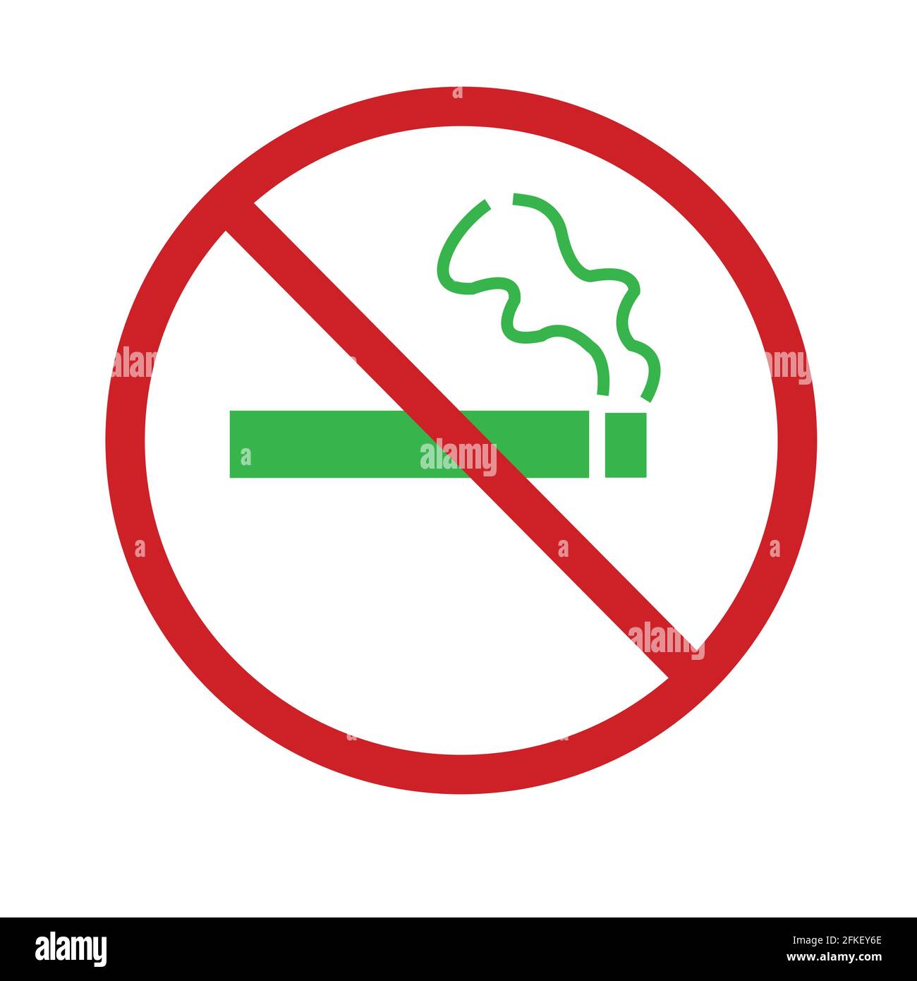 Illustration de l'interdiction et de l'interdiction des cigarettes de Menthol Illustration de Vecteur