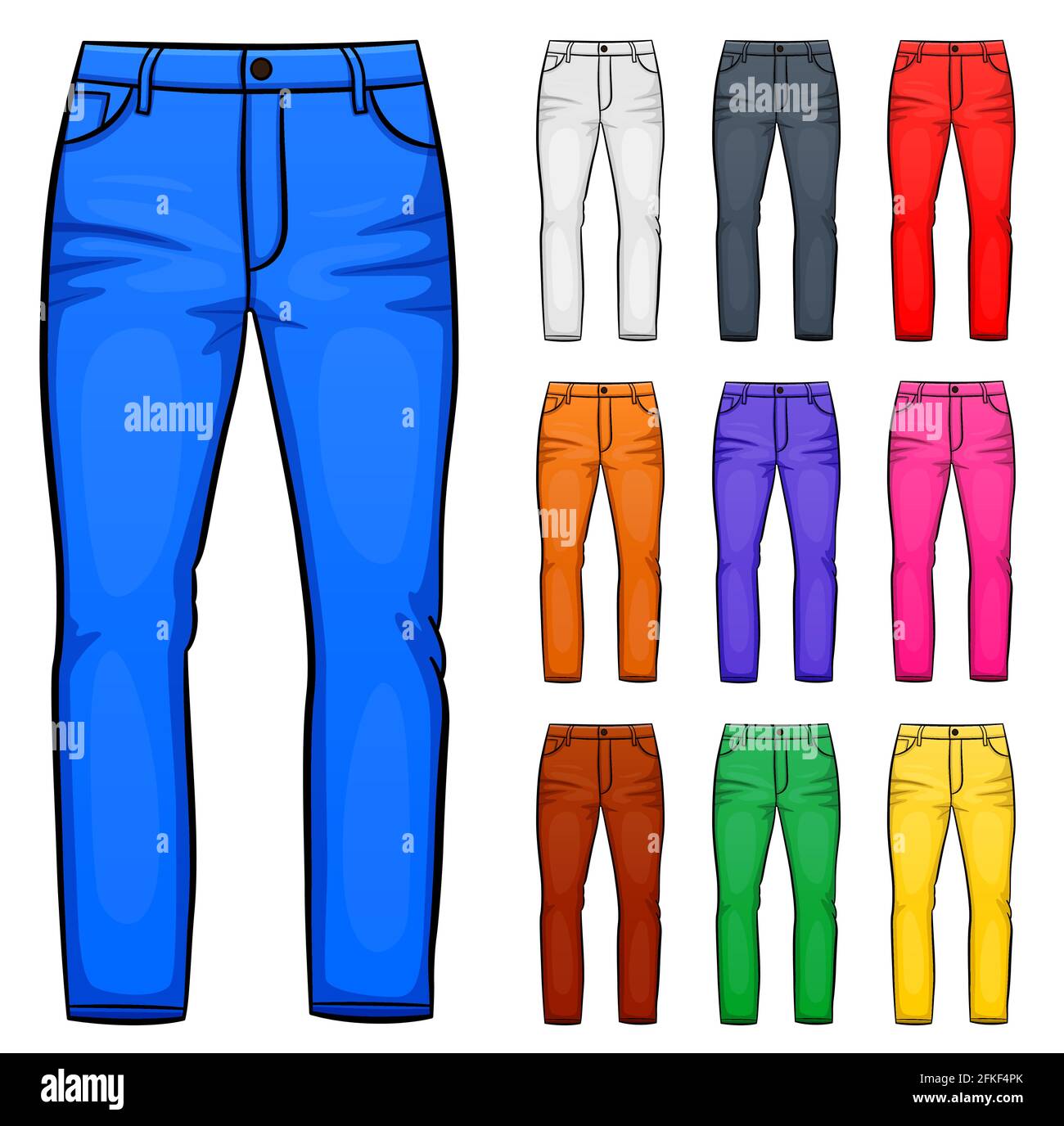 Illustration vectorielle du dessin animé de l'ensemble de pantalons Image  Vectorielle Stock - Alamy