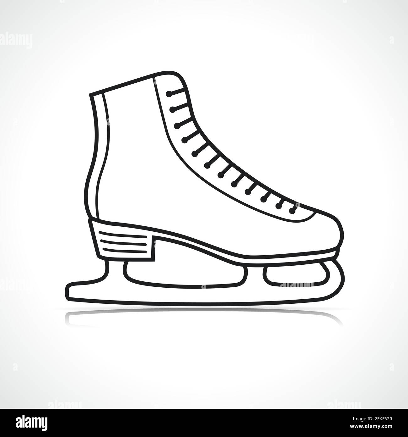 Illustration vectorielle de l'icône de la chaussure de patinage sur glace Illustration de Vecteur