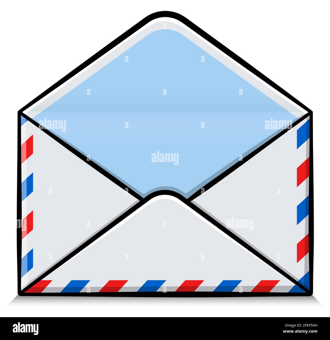 Illustration vectorielle de la conception d'enveloppe de courrier ouvert Illustration de Vecteur