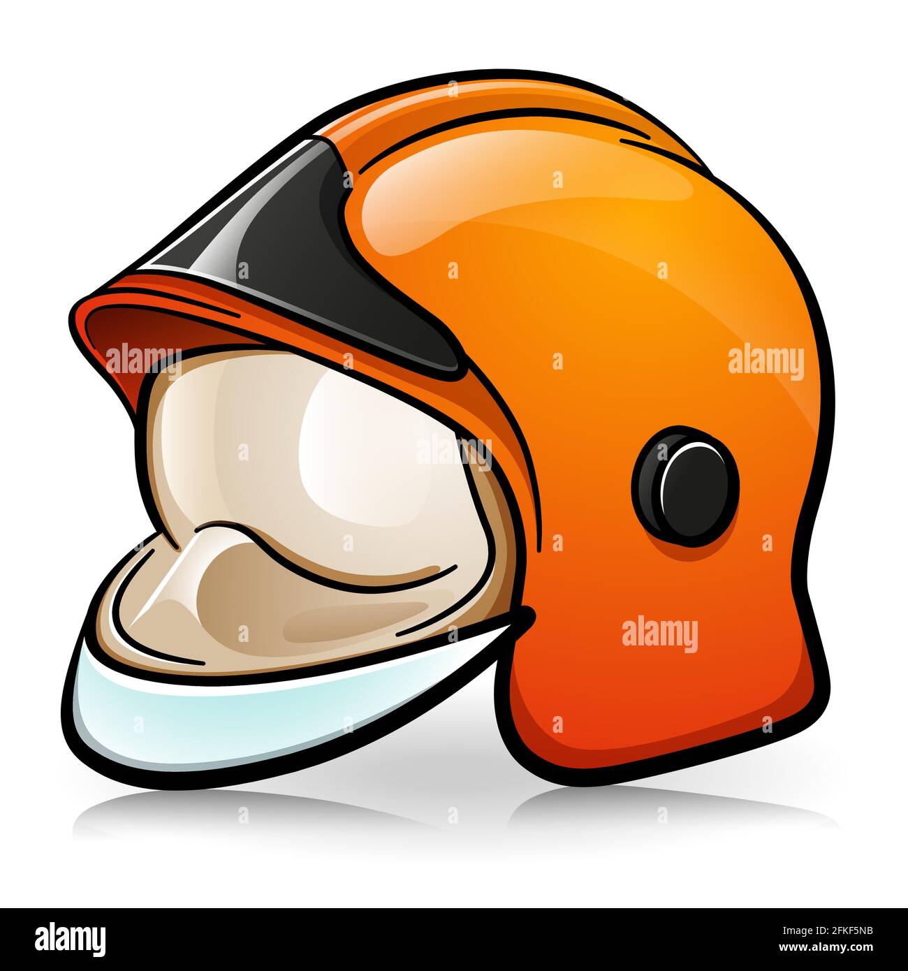 Illustration vectorielle du dessin animé d'un casque de pompier Illustration de Vecteur