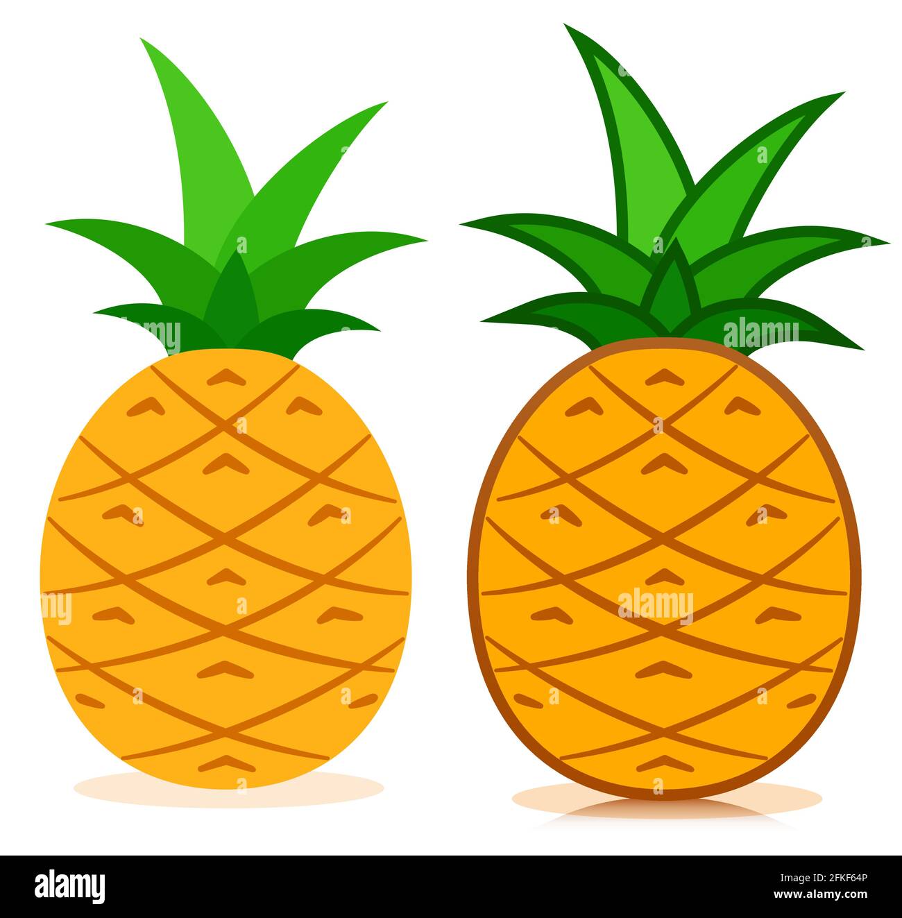 Illustration du motif vectoriel de fruits tropicaux ICON ananas Illustration de Vecteur