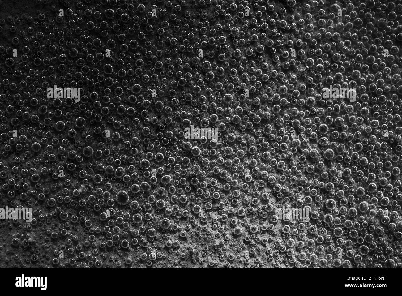 Bulles d'air dans le fond d'eau.Abstract bulles d'oxygène .bulles d'eau style ton noir et blanc. Banque D'Images