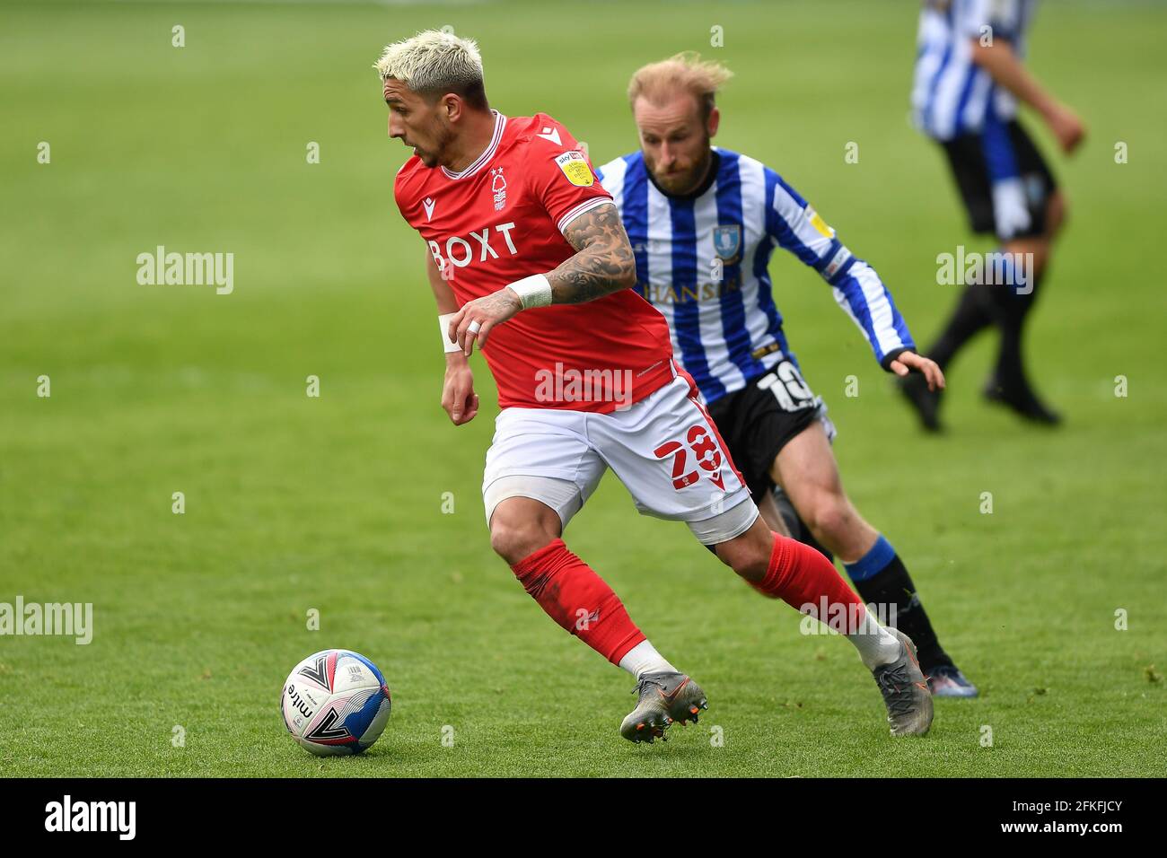 SHEFFIELD, ROYAUME-UNI. 1ER MAI Anthony Knockaert, lors du match de championnat Sky Bet entre Sheffield mercredi et Nottingham Forest à Hillsborough, Sheffield, le samedi 1er mai 2021. (Credit: Jon Hobley | MI News) Credit: MI News & Sport /Alay Live News Banque D'Images