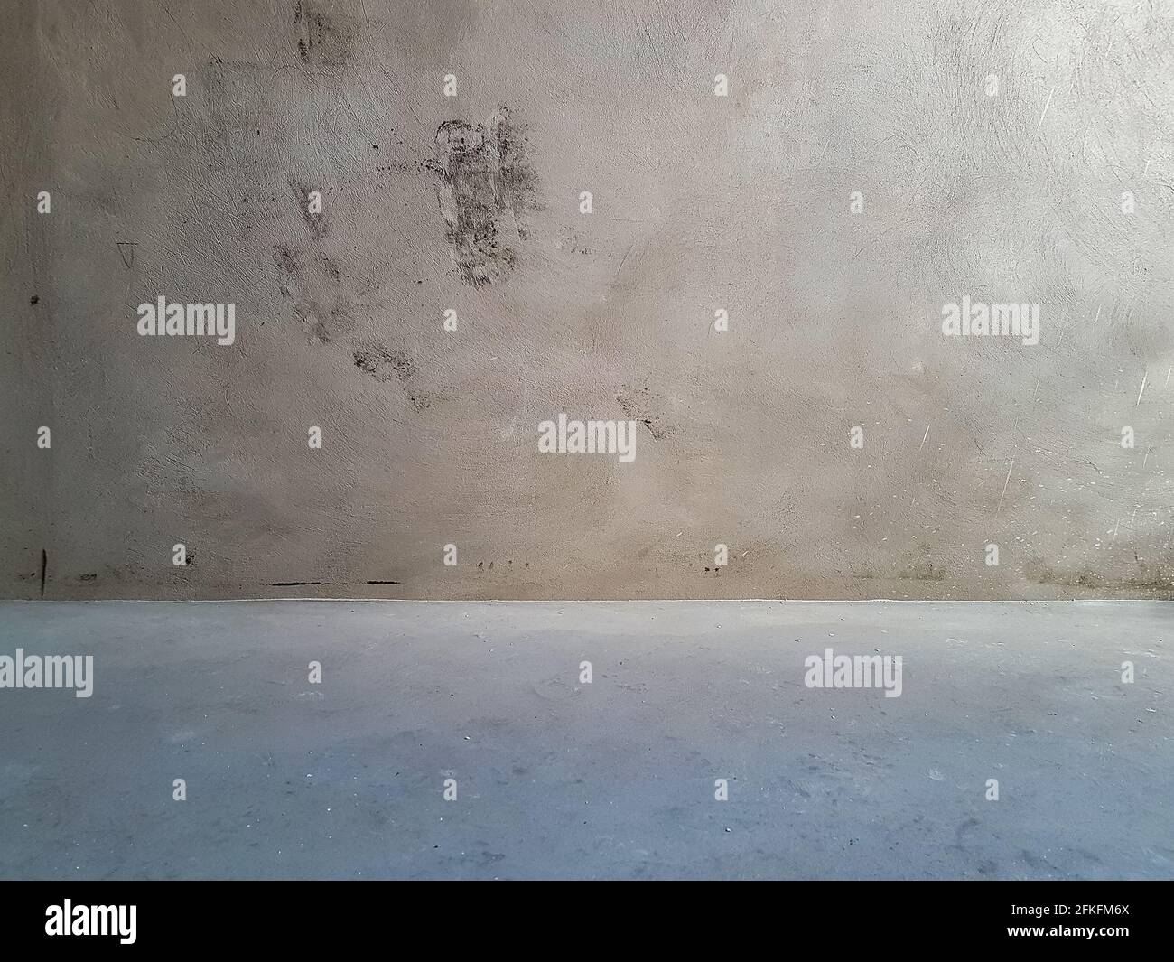 Grunge chambre intérieur sans décoration dans les couleurs grises - ciment murs et sol Banque D'Images