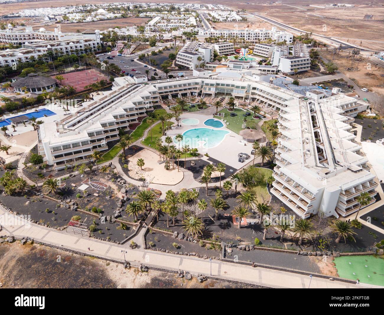 Playa Blanca, Espagne ; 28 avril 2021 : Dreams Lanzarote Playa Dorada  Resort & Spa à Playa Blanca, vue aérienne Photo Stock - Alamy
