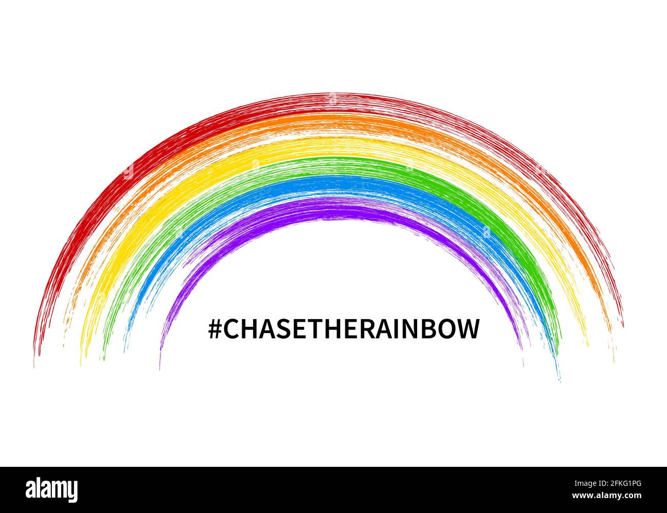 Chase L Arc En Ciel Inspiration Citation Illustration Vectorielle Pinceau Arc En Ciel Isole Sur Blanc Espoir De Victoire Sur Le Coronavirus Covid 19 Pand Image Vectorielle Stock Alamy