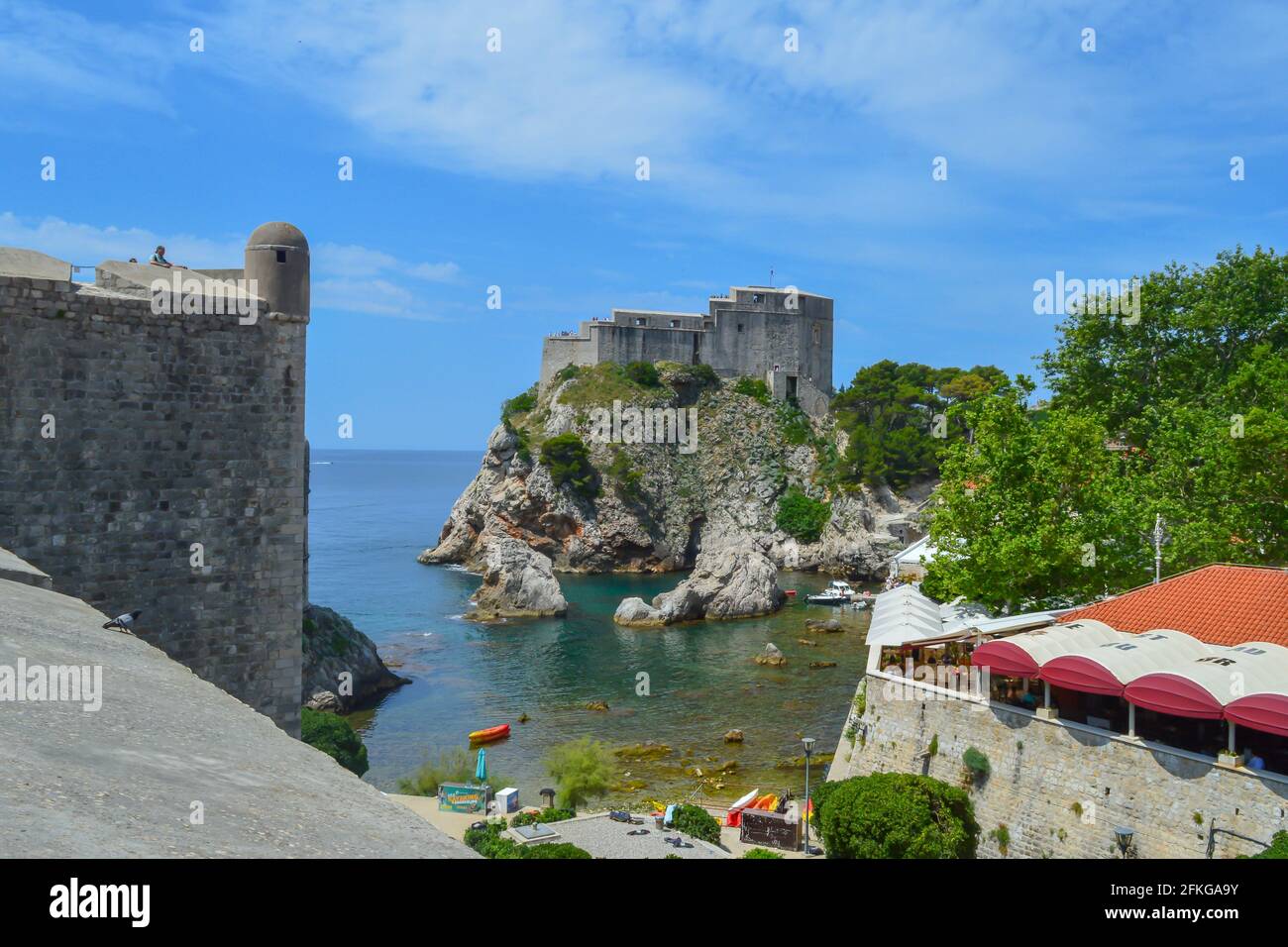 DUBROVNIK, CROATIE - JUIN 18 : fort Lovrijenac ou forteresse Saint-Laurent, souvent appelée 'Dubrovnik's Gibraltar' à Dubrovnik le 18 juin 2019. Banque D'Images