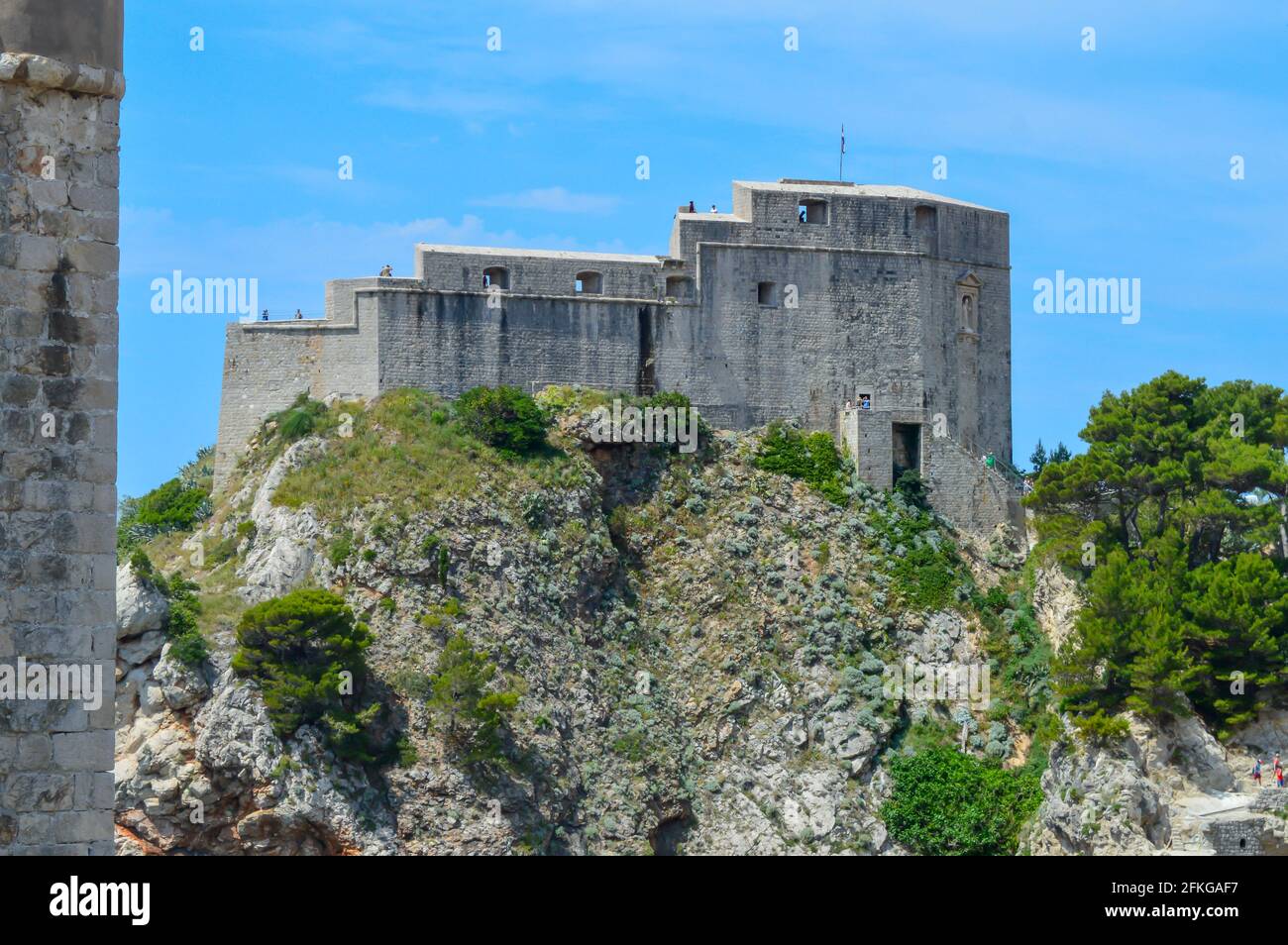 DUBROVNIK, CROATIE - JUIN 18 : fort Lovrijenac ou forteresse Saint-Laurent, souvent appelée 'Dubrovnik's Gibraltar' à Dubrovnik le 18 juin 2019. Banque D'Images