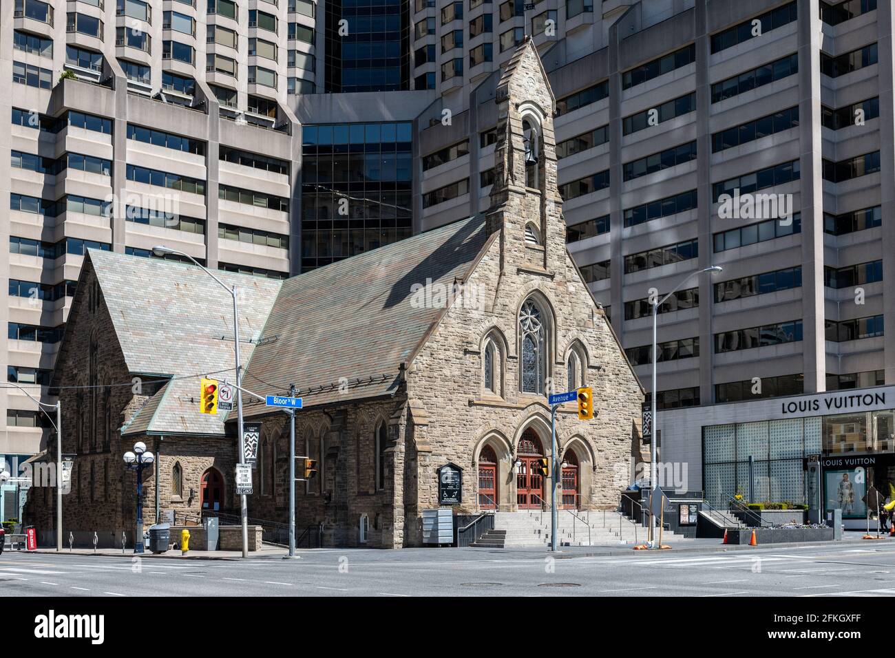 Église du Rédempteur, à l'intersection des rues Yonge et Bloor, au centre-ville de Toronto, au Canada Banque D'Images