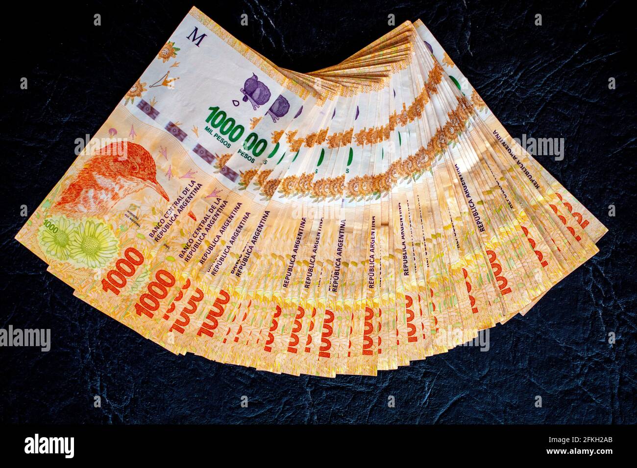 Argent / espèces : factures de peso argentin. Banque D'Images