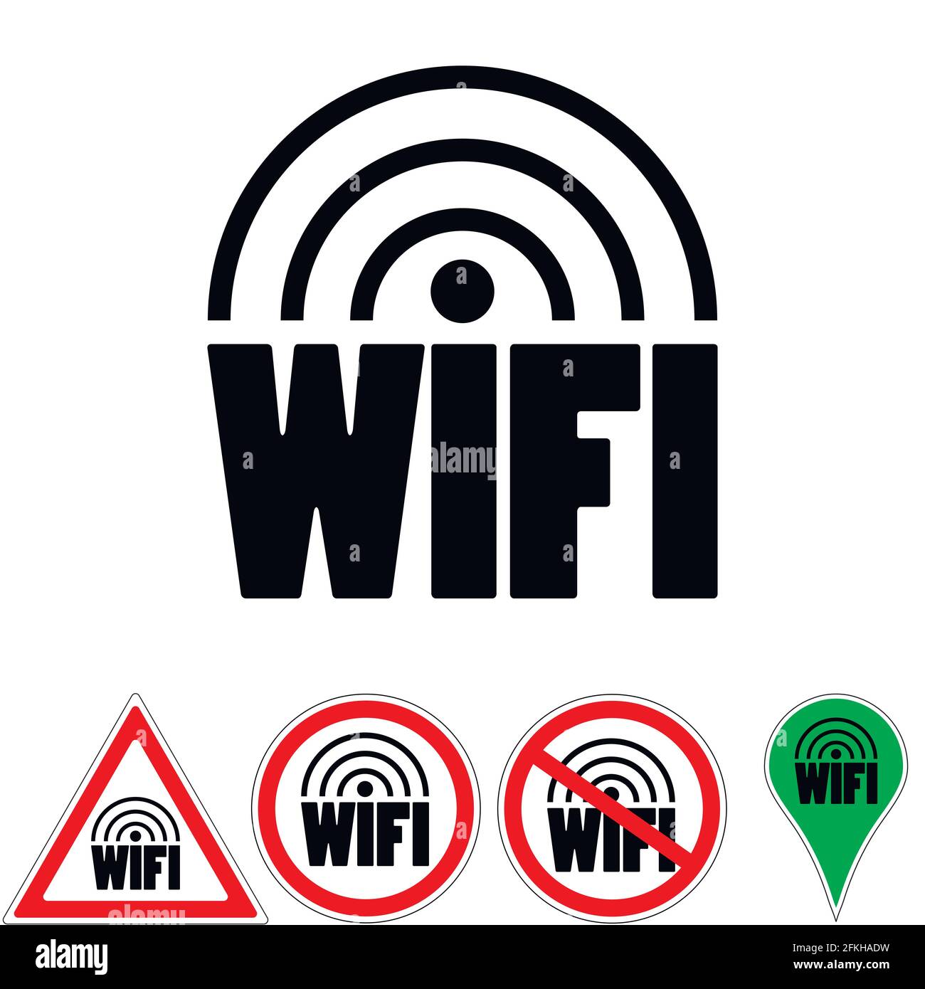 Pointeurs Wi-Fi Illustration de Vecteur