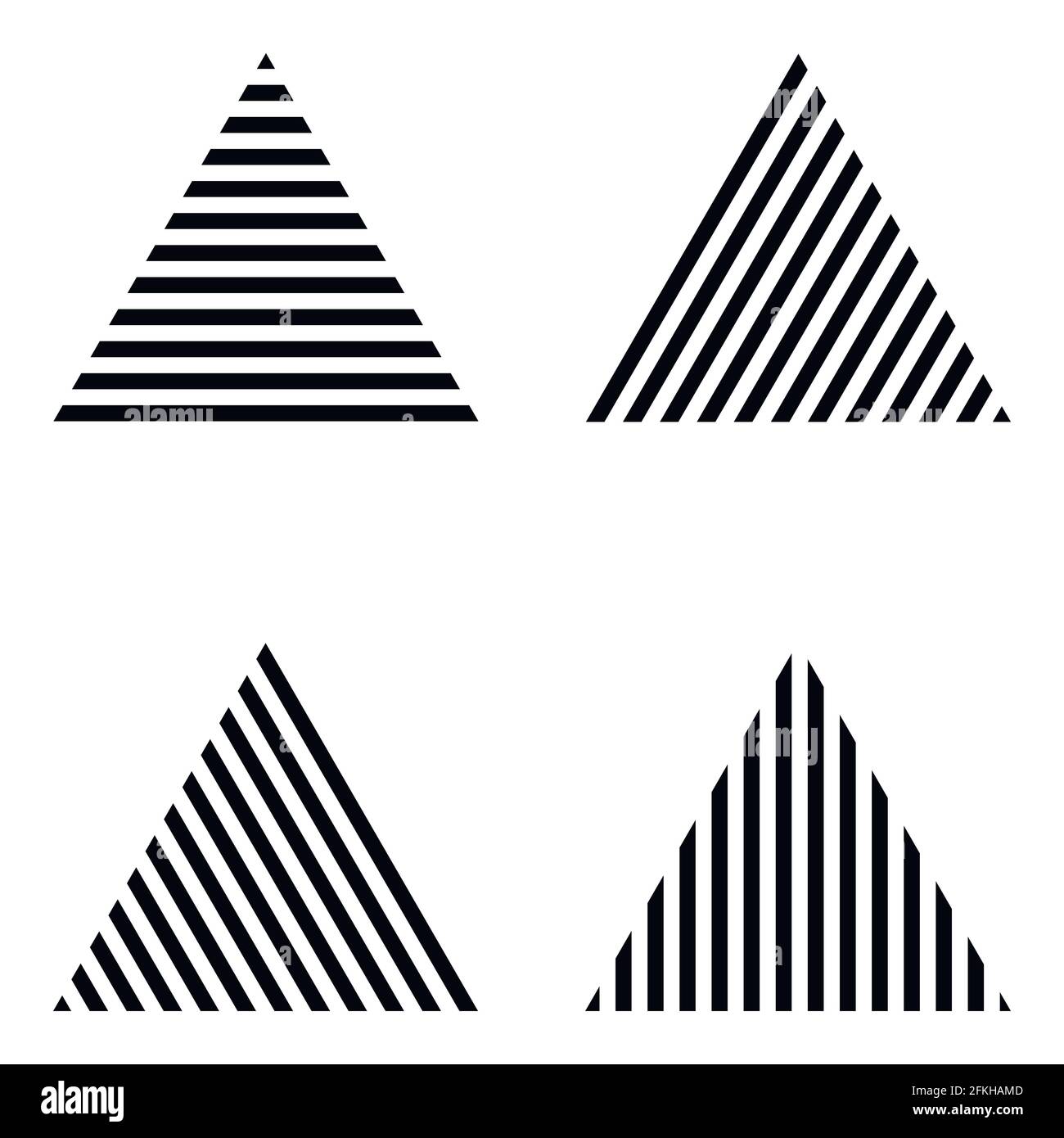 Triangle rayé Illustration de Vecteur