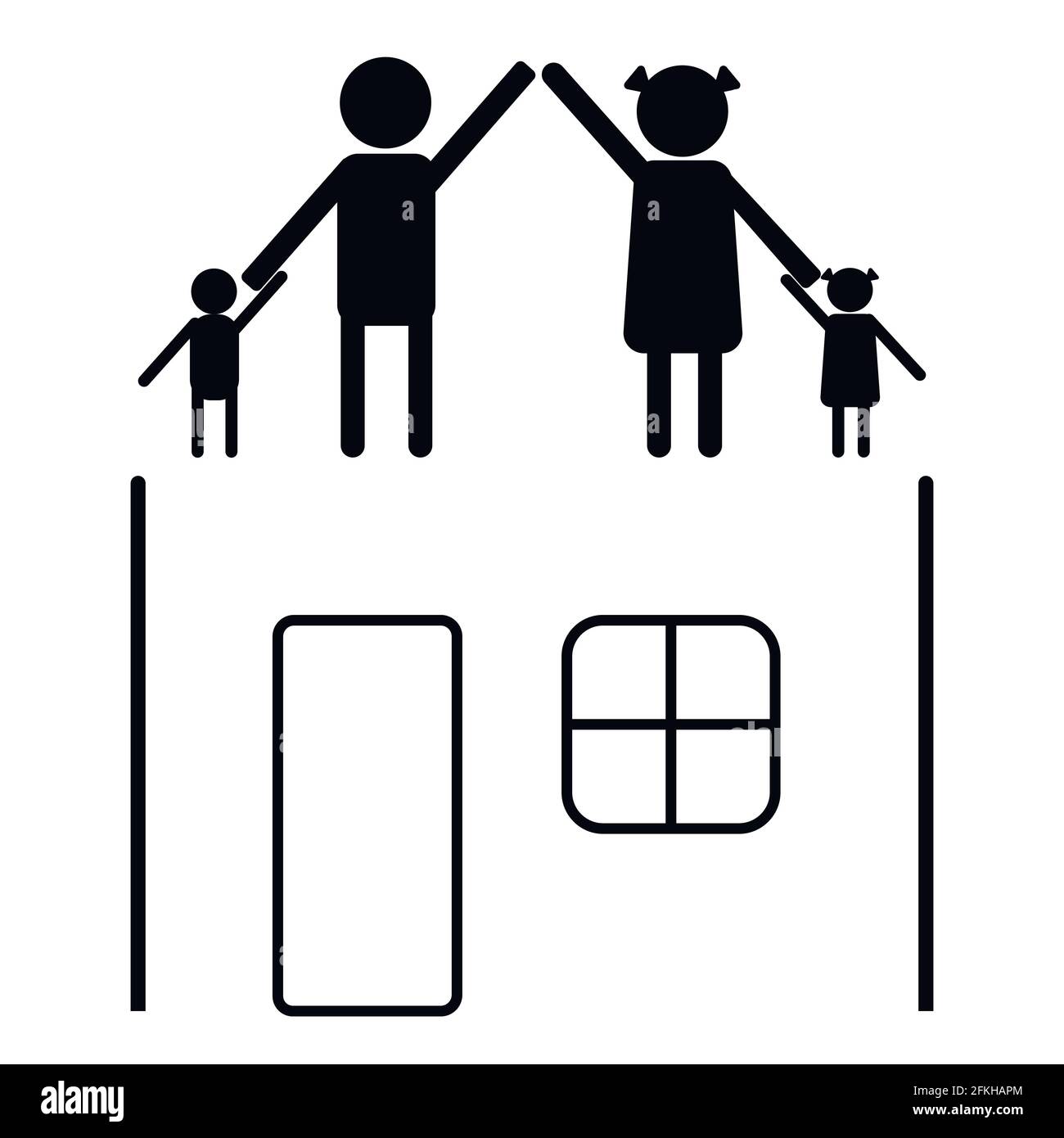 concept maison familiale Illustration de Vecteur