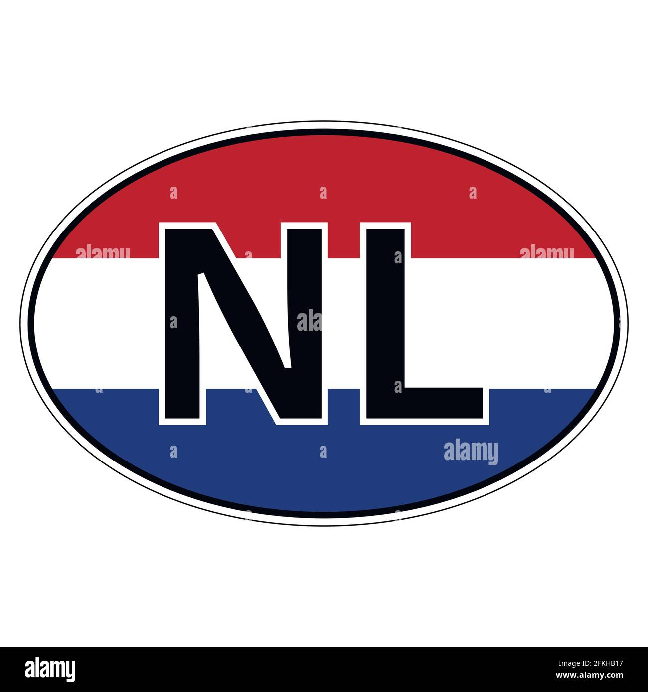 Autocollant sur la voiture, drapeau Royaume-Uni pays-Bas Illustration de Vecteur