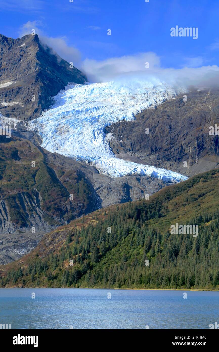 Glaciers et montagnes Kenai Fjords Alaska USA Banque D'Images