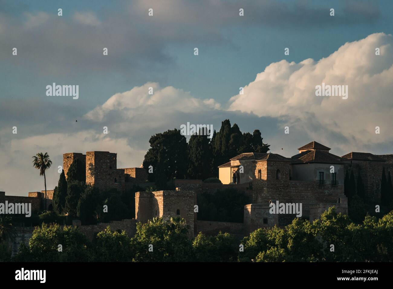 La Alcazaba de Málaga en Andalucía, Espagne Banque D'Images