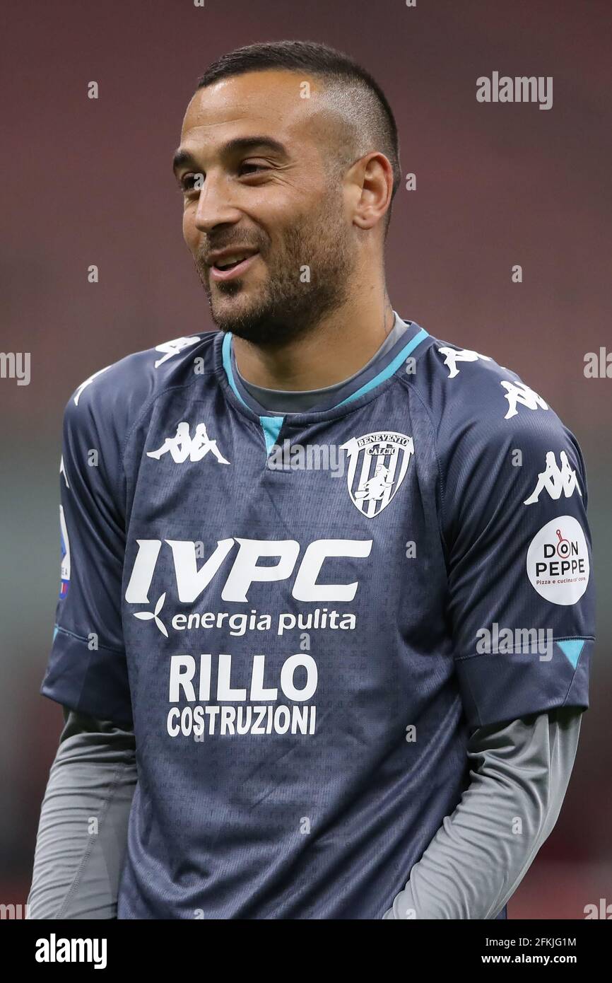 Milan, Italie, 1er mai 2021. Roberto Insigne de Benevento Calcio réagit pendant la série UN match à Giuseppe Meazza, Milan. Crédit photo à lire: Jonathan Moscrop / Sportimage crédit: Sportimage / Alay Live News Banque D'Images