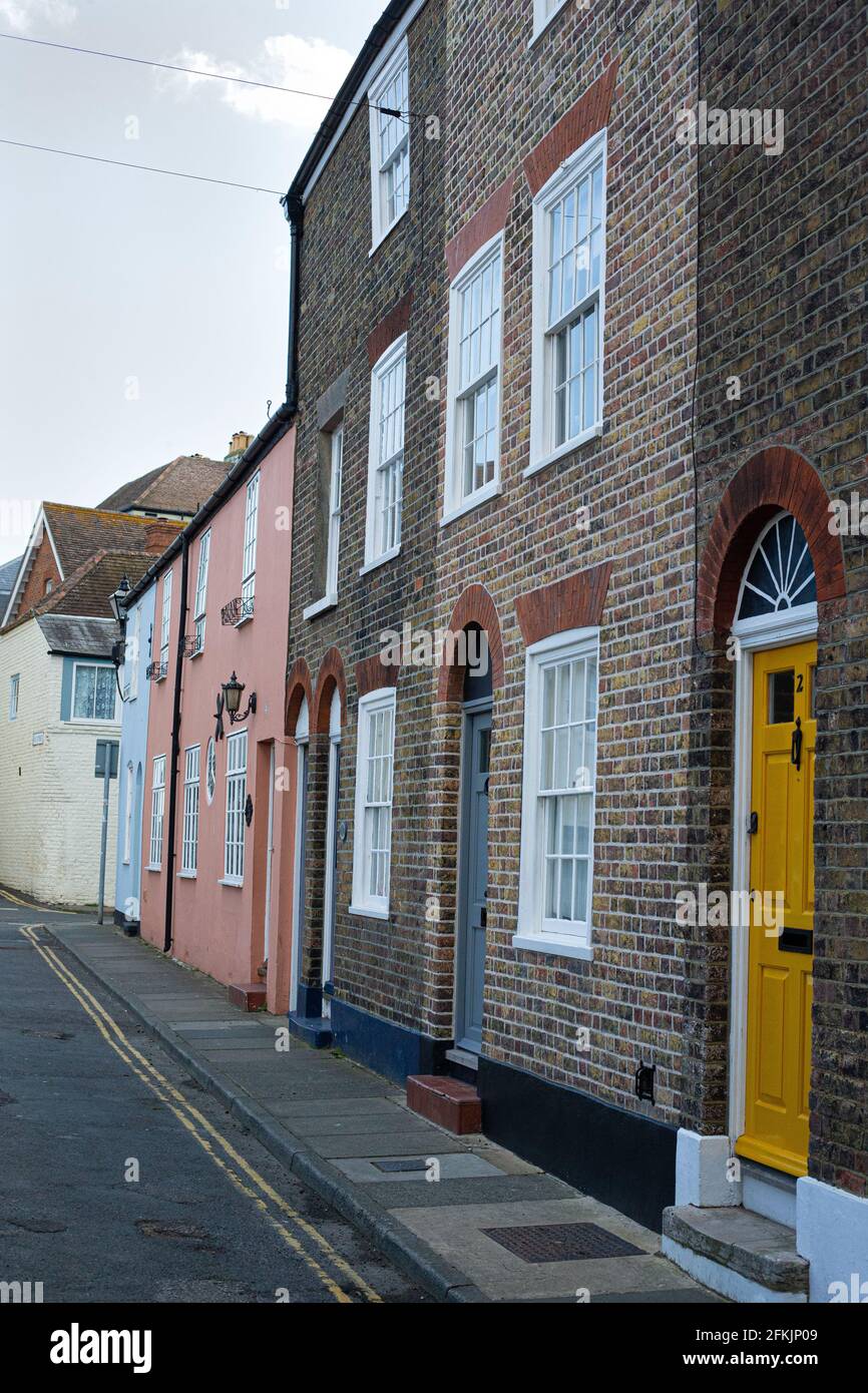 Certaines des vieilles maisons de la vieille ville de Deal, Kent Banque D'Images