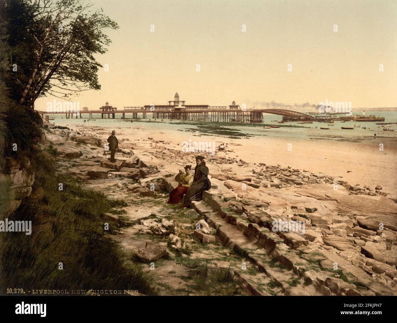 New Brighton Pier, Liverpool, Merseyside vers 1890-1900 Banque D'Images