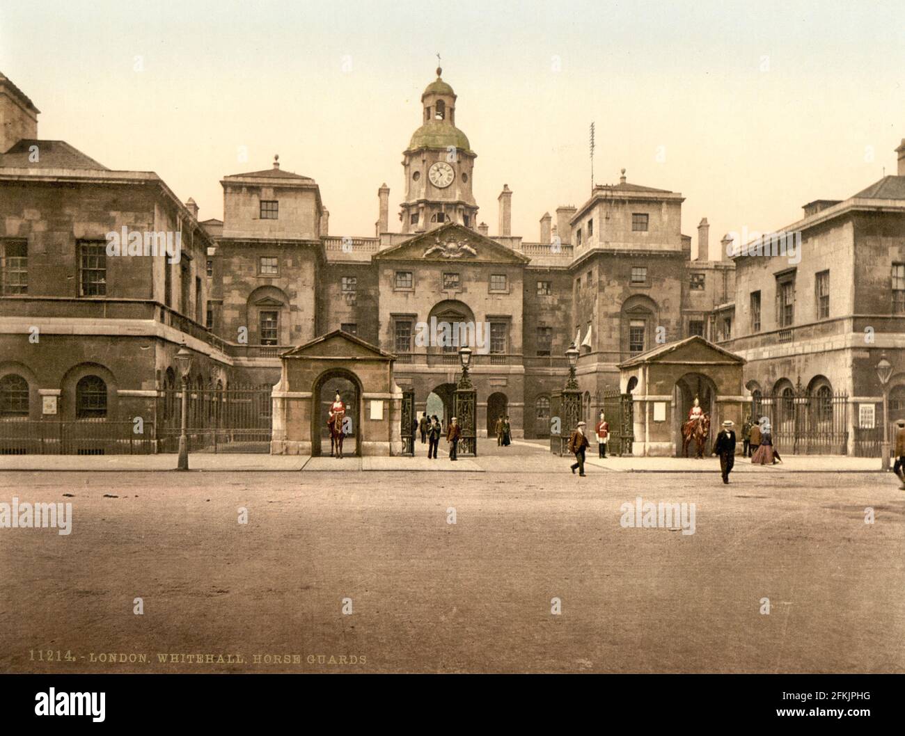 Horse Guards Parade, Whitehall, Londres vers 1890-1900 Banque D'Images