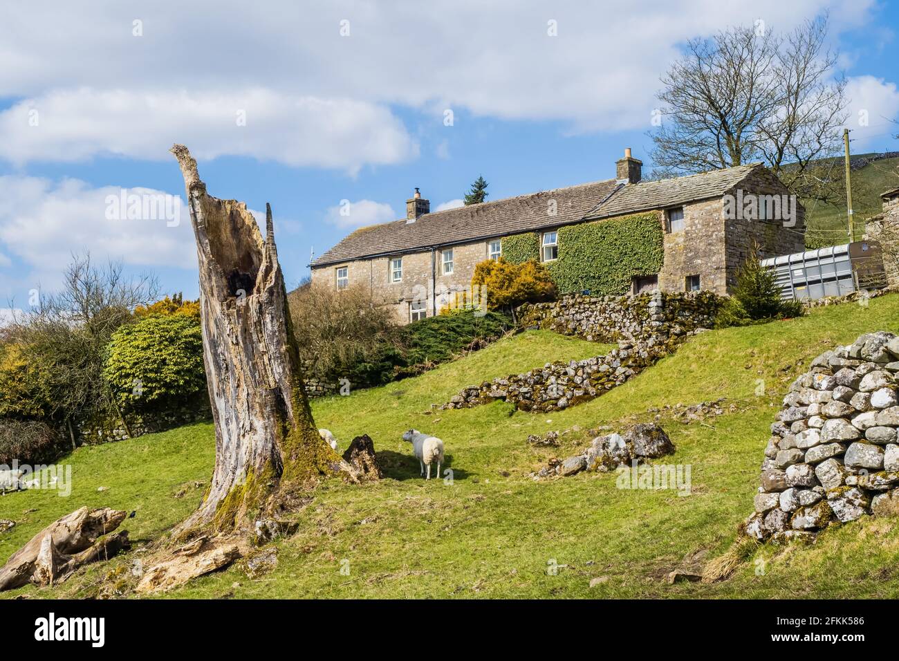 Le Dales Way est un sentier de 80 kilomètres de long dans le nord de l'Angleterre, depuis Ilkley, West Yorkshire, jusqu'à Bowness-on-Windermere, Cumbria. Banque D'Images