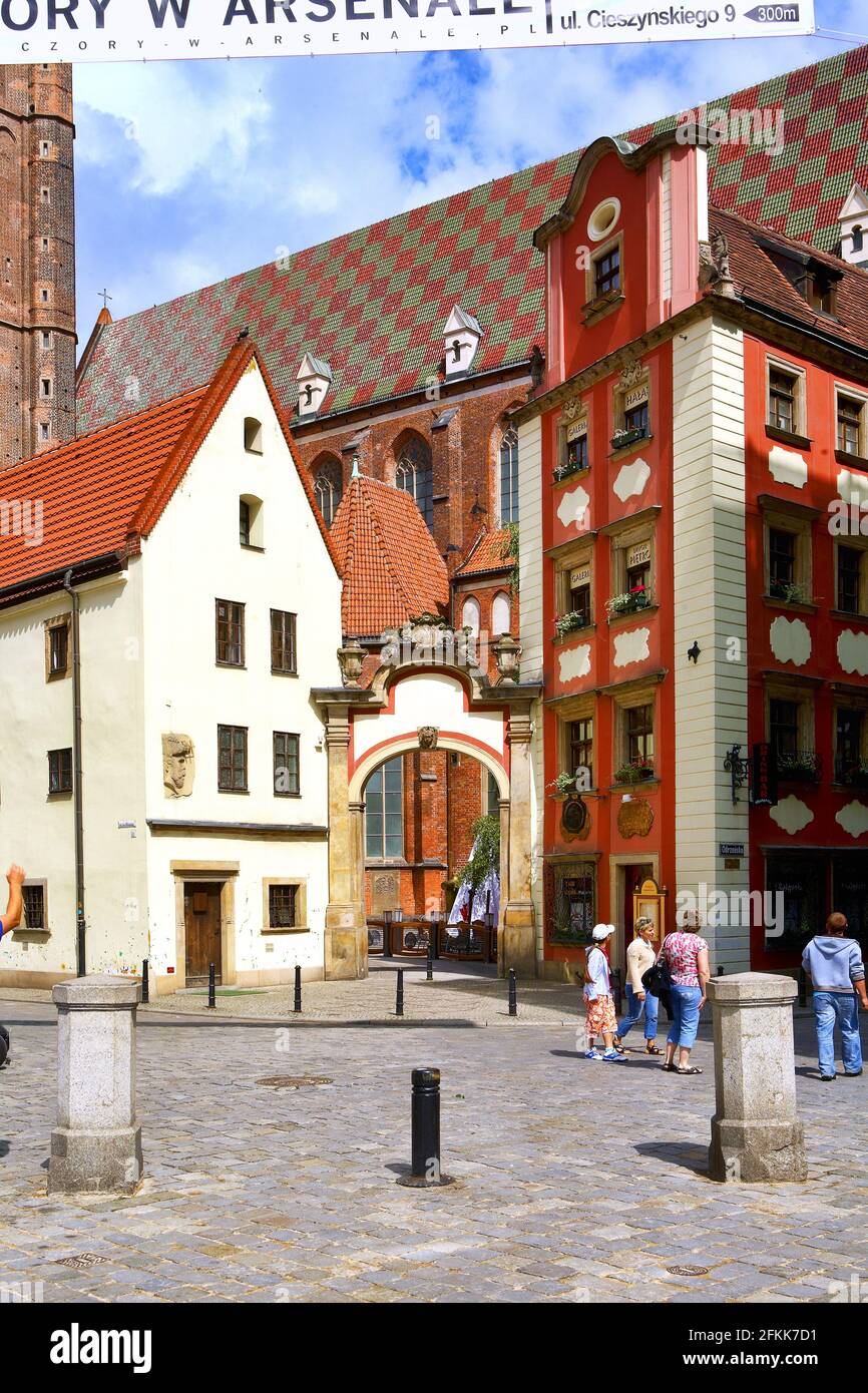 Pologne, Wrocław, Hansel et Gretel maisons, Lesse Pologne voïvodeship. Banque D'Images