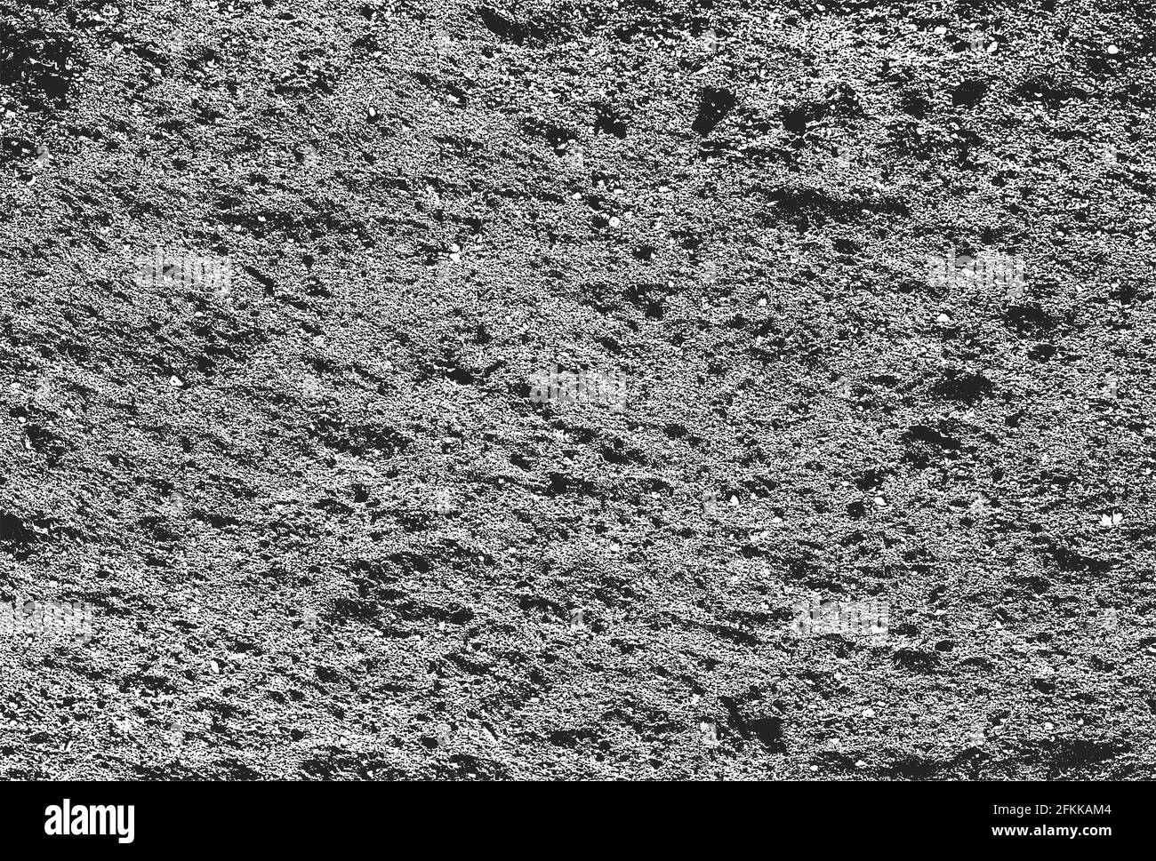 Texture de superposition en relief vieilli de béton fissuré, de pierre ou d'asphalte. Fond grunge. Illustration vectorielle abstraite en demi-teinte Illustration de Vecteur