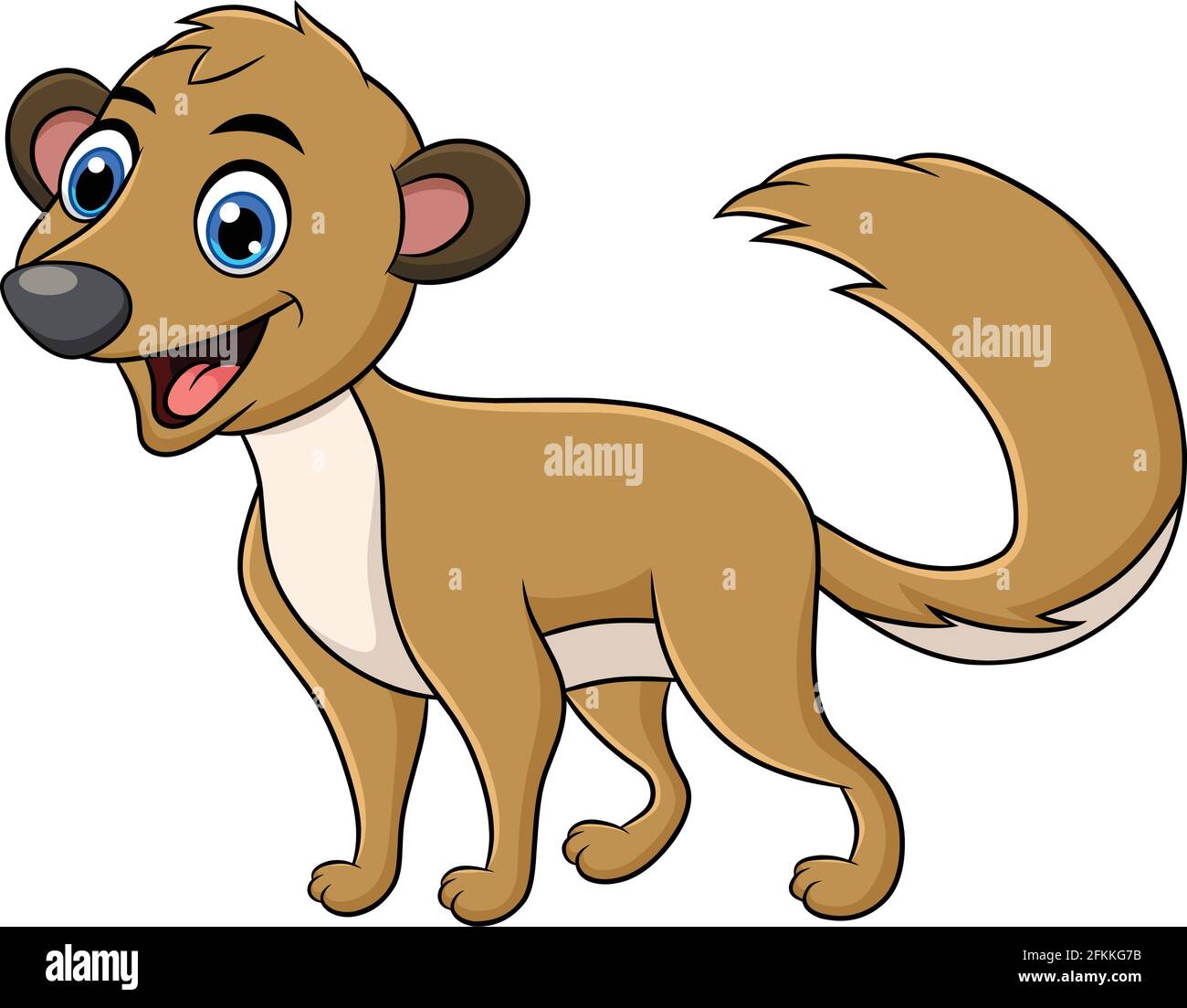 Illustration de vecteur animal de dessin animé Mongoose mignon Illustration de Vecteur
