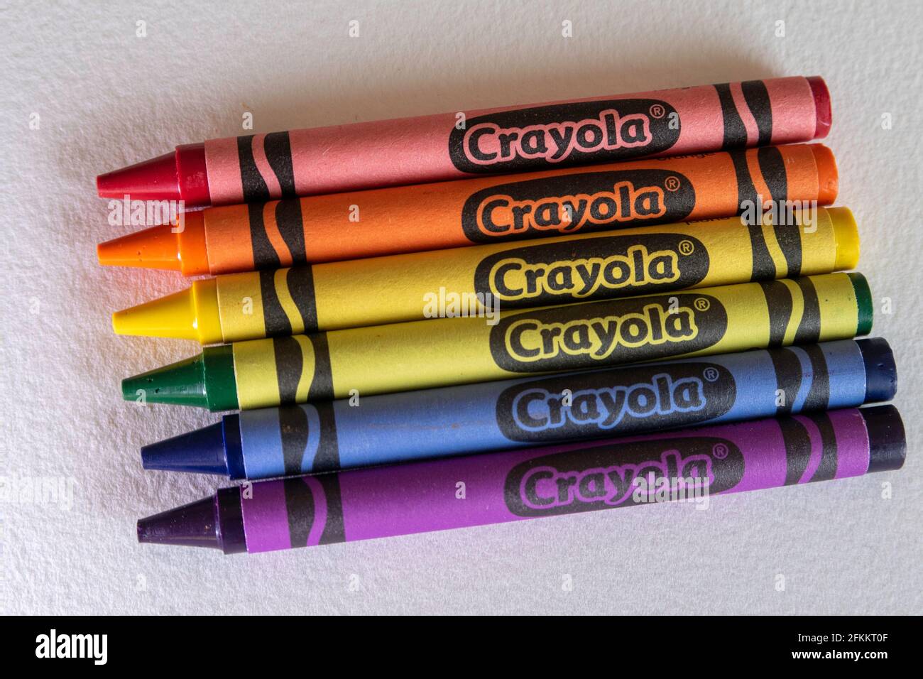 Les crayons Crayola sont des fournitures d'art populaires pour les enfants, USA Banque D'Images