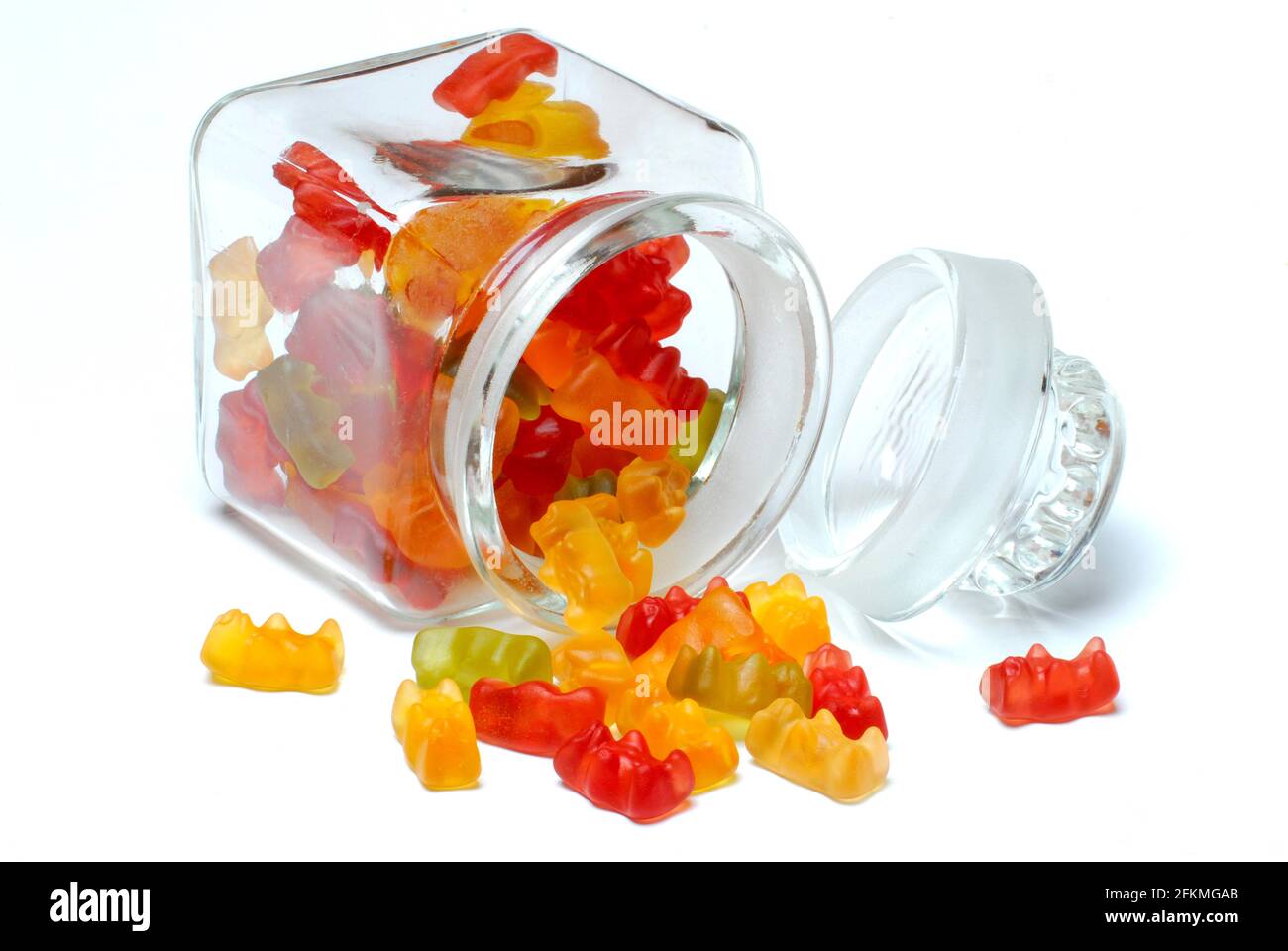 Ours Gummi dans un pot de bonbons, ours Gummi, ours Gummi Banque D'Images