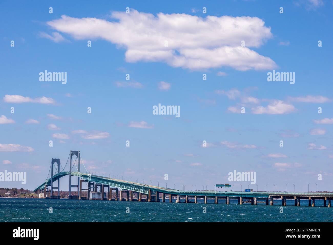 Claiborne Pell / Newport Bridge à Newport, Rhode Island Banque D'Images