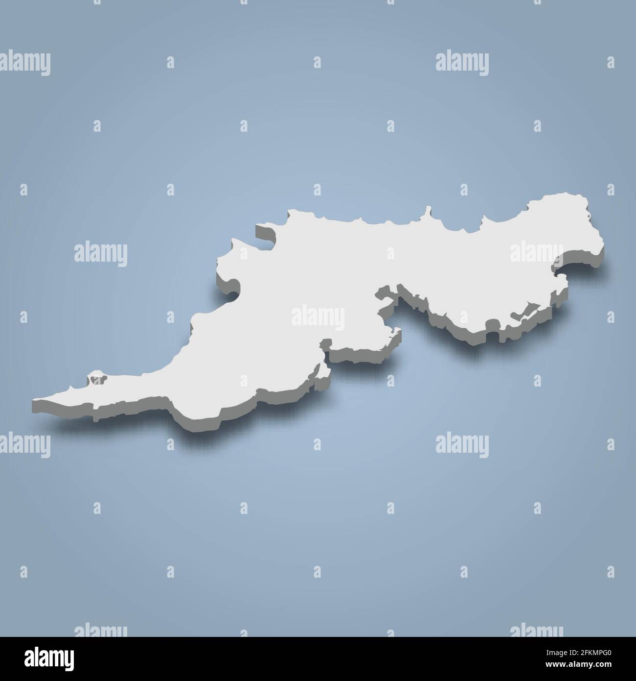 Carte isométrique 3d de Tortola est une île des îles Vierges britanniques, illustration vectorielle isolée Illustration de Vecteur