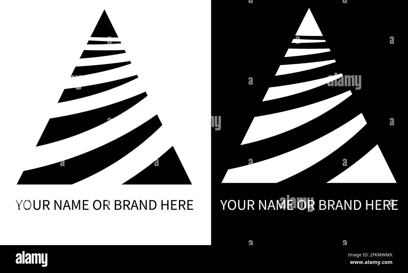 logo abstrait avec perspective en forme de triangle 1 Illustration de Vecteur