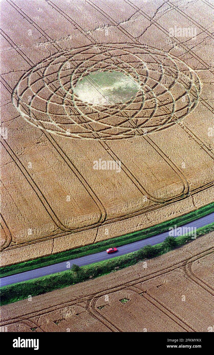 CROP CIRCLE, DESIGN, AOÛT 1997 Banque D'Images