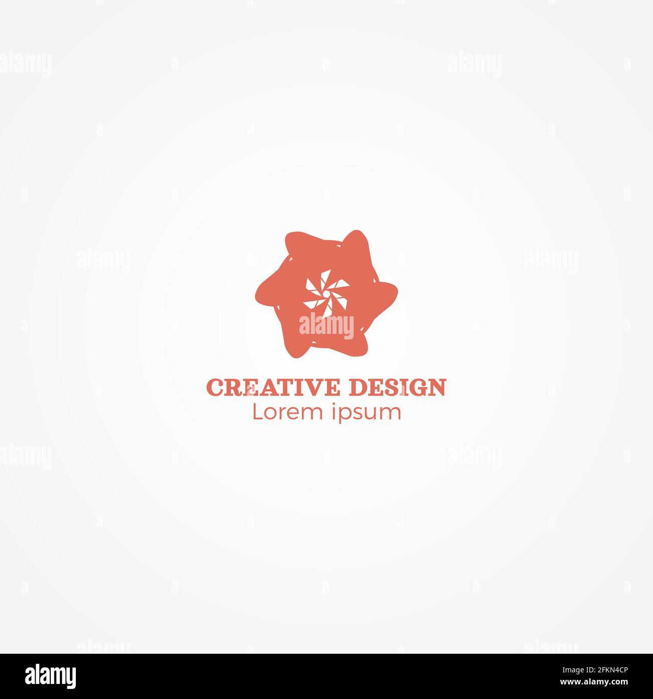 Orange esthétique Creative Design logo Vector Illustration de Vecteur