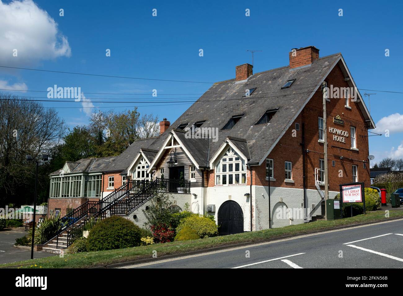 Hopwood House pub, Hopwood, Worcestershire, Angleterre, Royaume-Uni Banque D'Images
