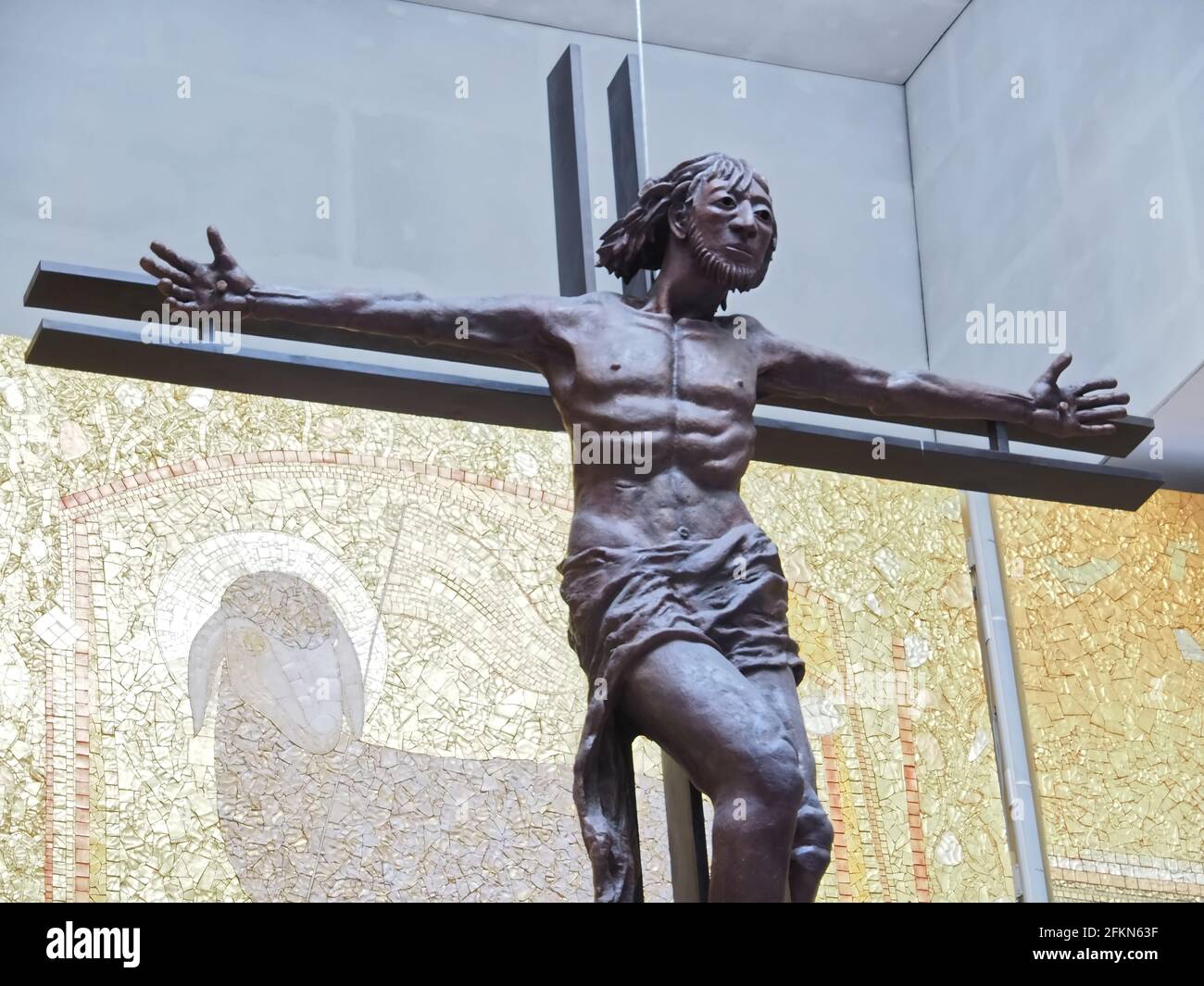 Intérieur de la basilique da Santissima Trindade, église de Fatima dans la région Centro du Portugal Banque D'Images