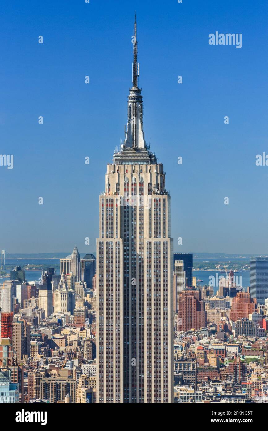 Vue sur l'Empire State Building, Manhattan, New York, États-Unis Banque D'Images