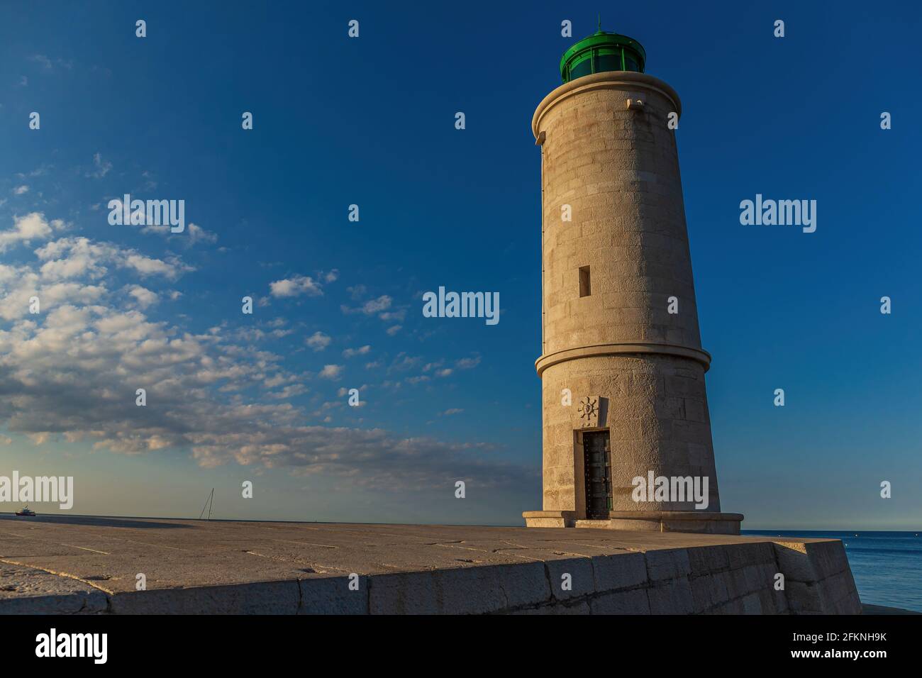 Phare du port de Cassis, France Banque D'Images