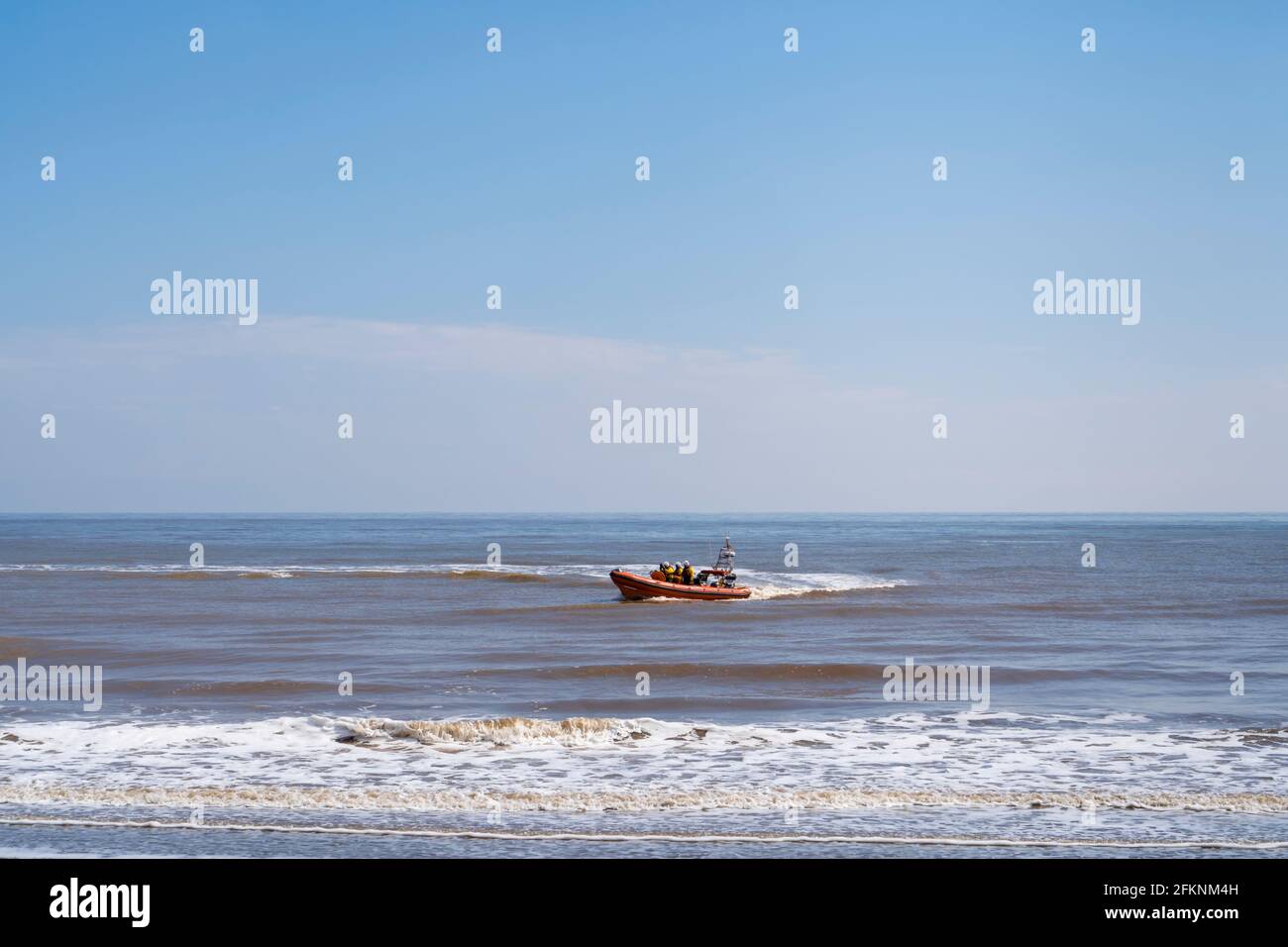 RNLI Inshore faire des exercices Mablethorpe Lincolnshire Banque D'Images