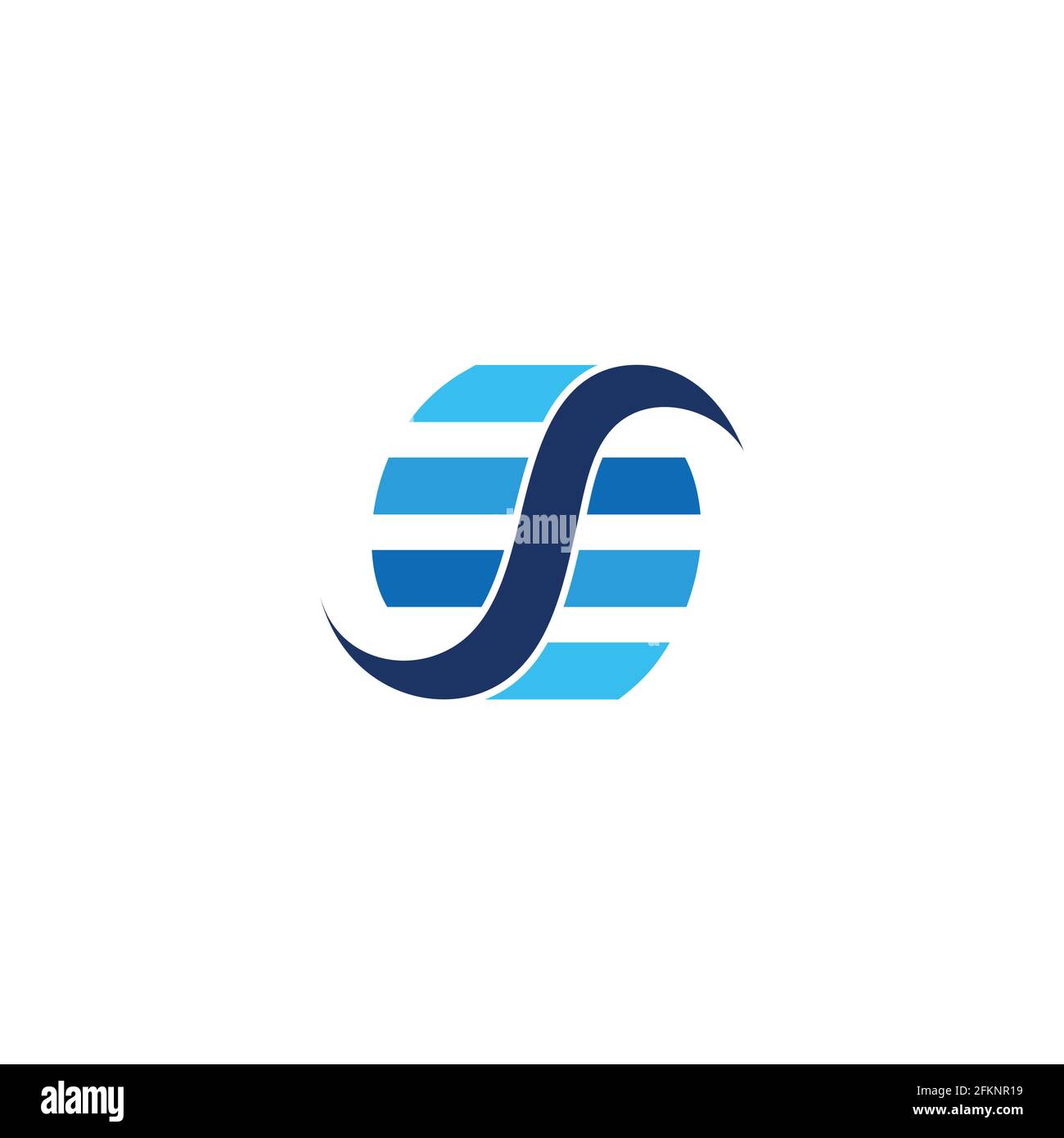 les bandes de lettre s courbes simple rond logo vecteur Illustration de Vecteur