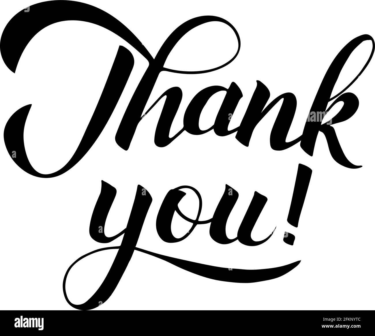 Merci calligraphie lettrage à la main isolé sur fond blanc. Illustration vectorielle. Modèle facile à éditer pour mariage merci cartes, tags, banne Illustration de Vecteur